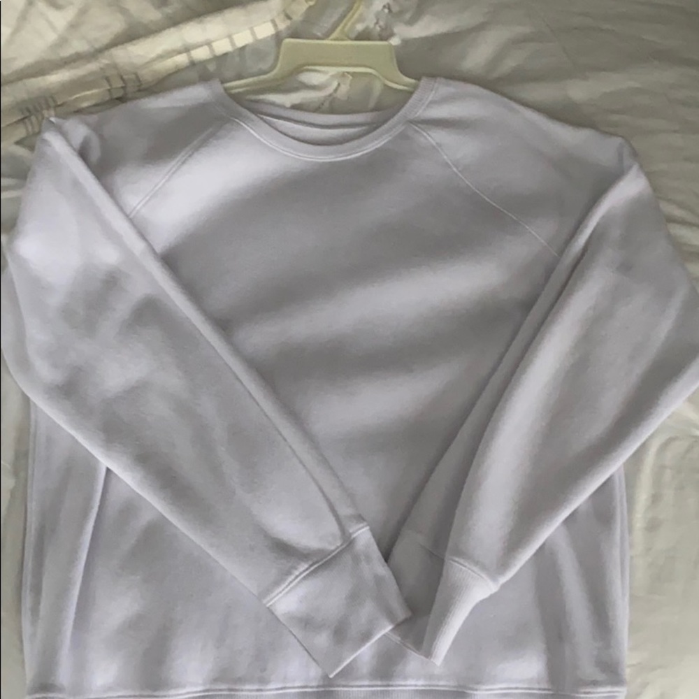L. TIME AND TRUE WHITE CREW NECK